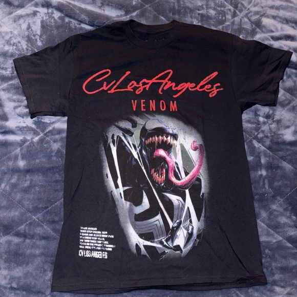 CVLA X Marvel Venom Black Shirt Men’s Medium Colab Los Angeles NWOT - Picture 1 of 2